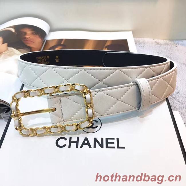 Chanel Calf Leather Belt Wide with 30mm 56598