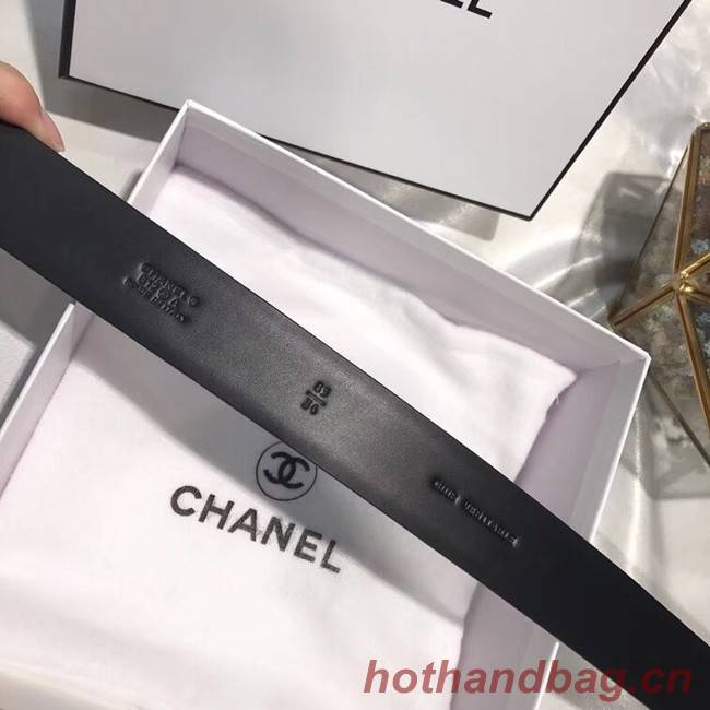Chanel Calf Leather Belt Wide with 30mm 56613