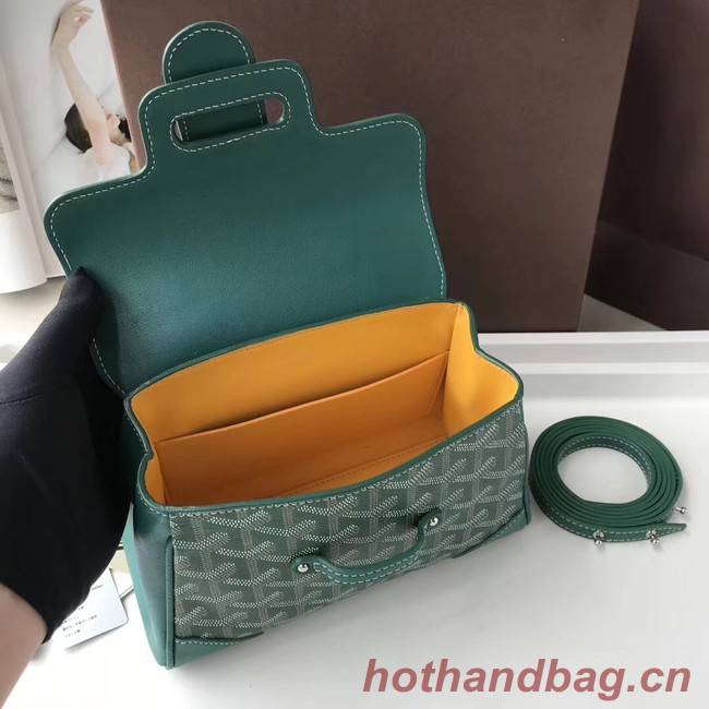 Goyard Calfskin Leather Mini Tote Bag 9955 green