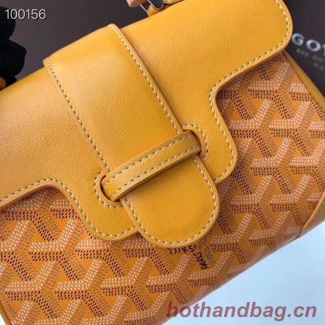 Goyard Calfskin Leather Mini Tote Bag 9955 yellow