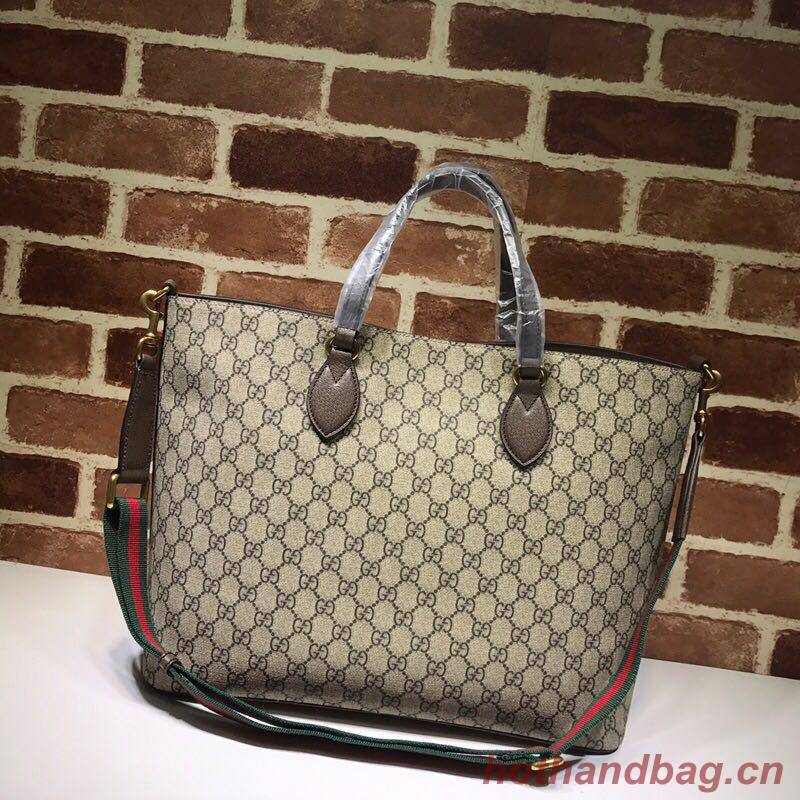 Gucci Canvas Tote Bag 474085 brown