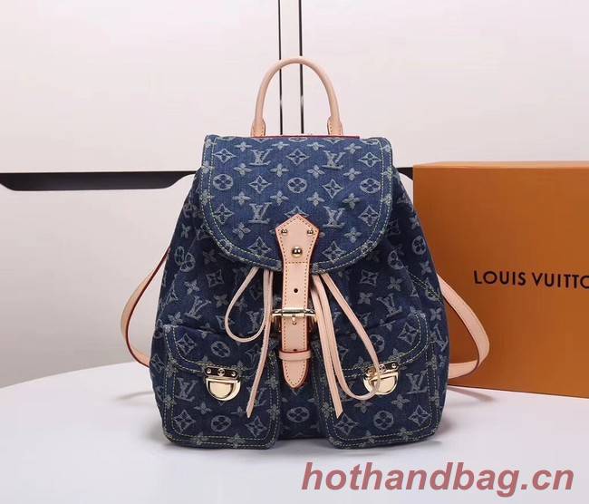 Louis Vuitton Denim Backpack M44460 blue