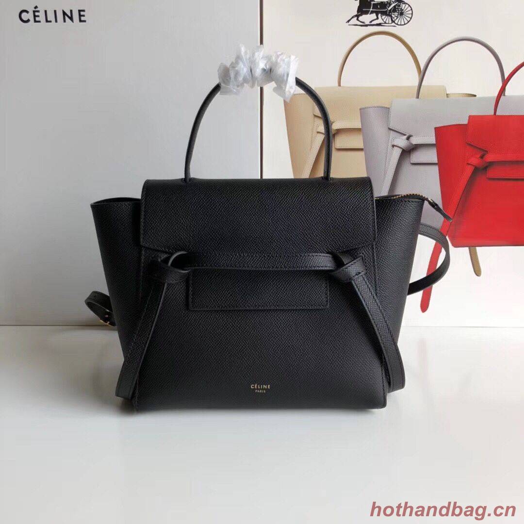 Celine NANO BELT BAG IN GRAINED CALFSKIN 99970 Black