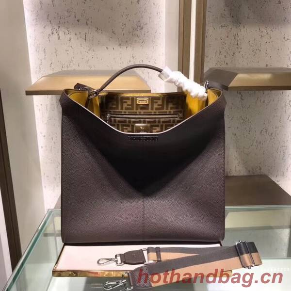 Fendi PEEKABOO X-LITE Brown leather bag 8BN304B