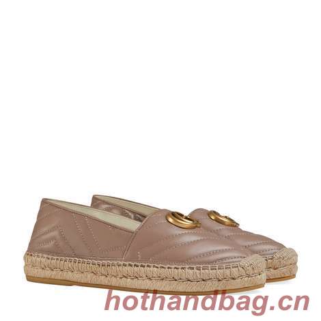 Gucci Leather espadrille with Double G GG1506LRF Dusty pink