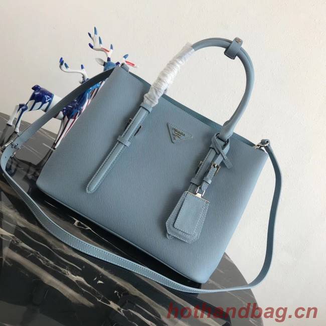 Prada Saffiano original Leather Tote Bag BN2838 sky blue