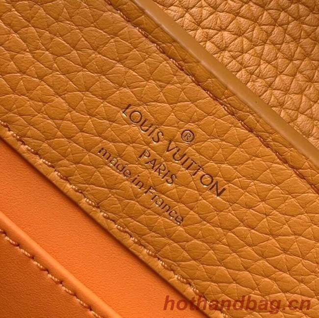 Louis vuitton original taurillon leather Capucines Mini N95509 yellow