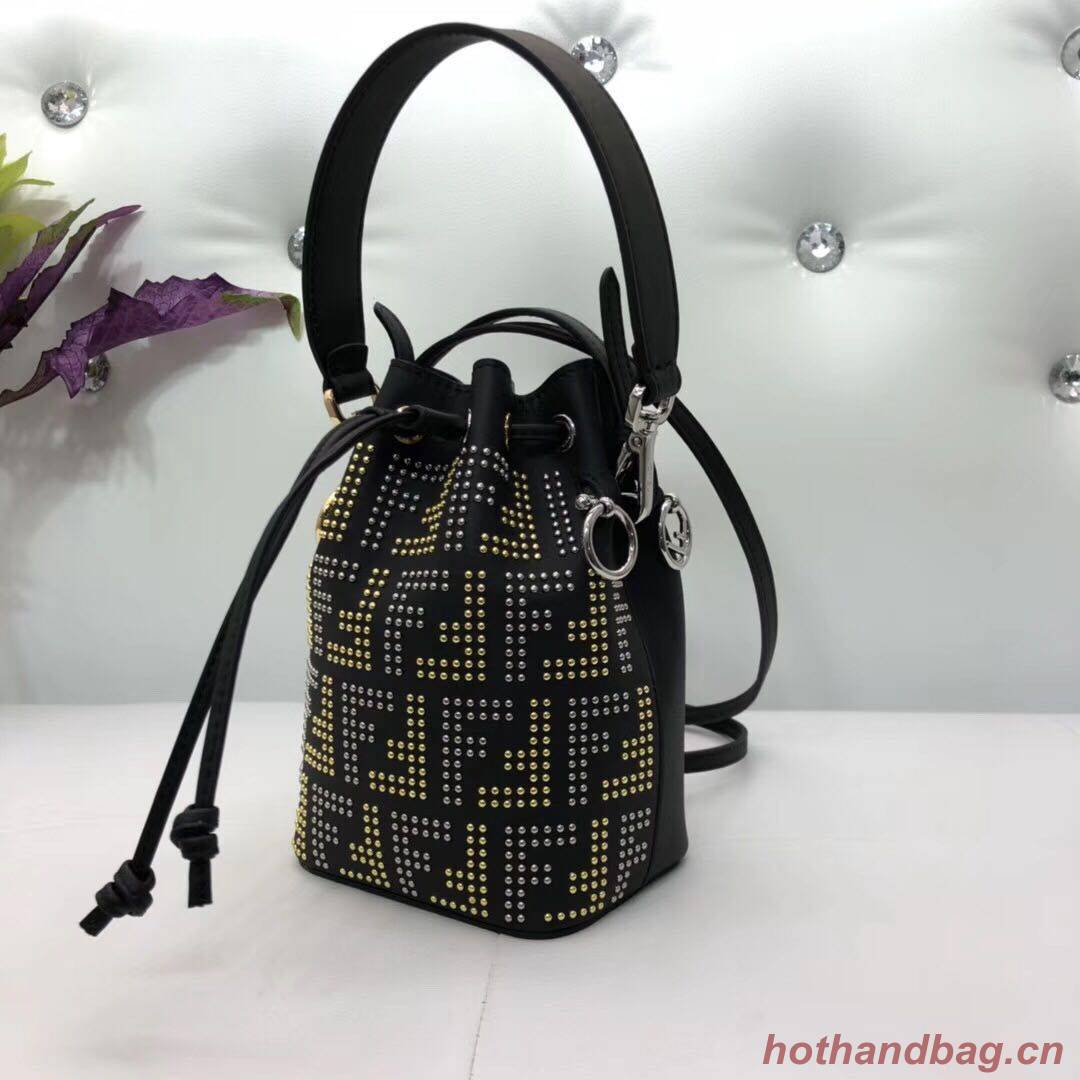 Fendi leather Mini Handbag 8BS010 black