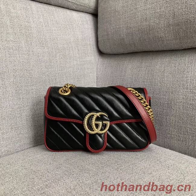 Gucci GG Marmont small shoulder bag 446744 black
