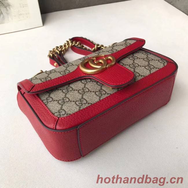 Gucci Ophidia GG Supreme small shoulder bag 446744 red