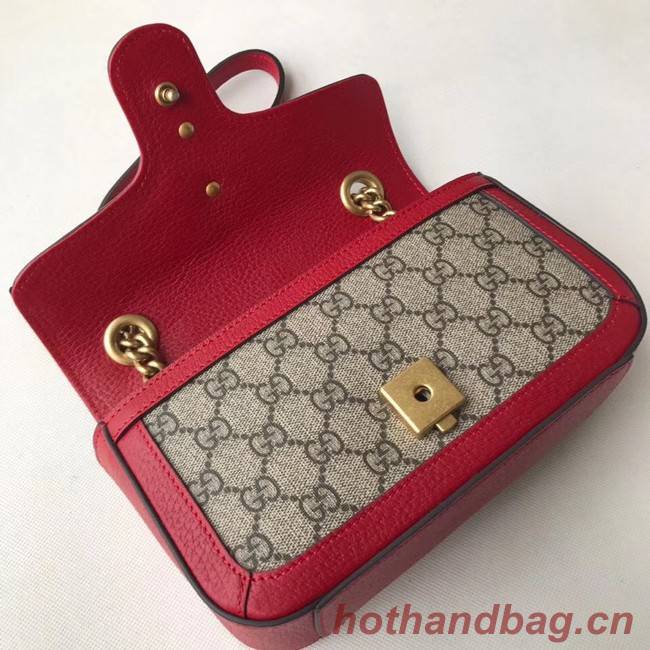Gucci Ophidia GG Supreme small shoulder bag 446744 red
