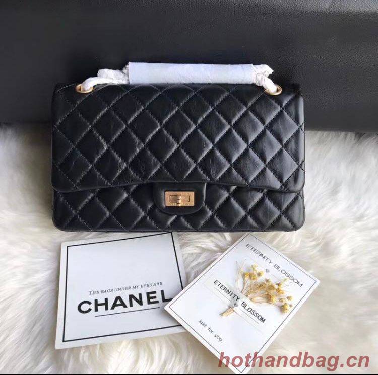 Chanel Original Leather Black Bag CC7867 Gold