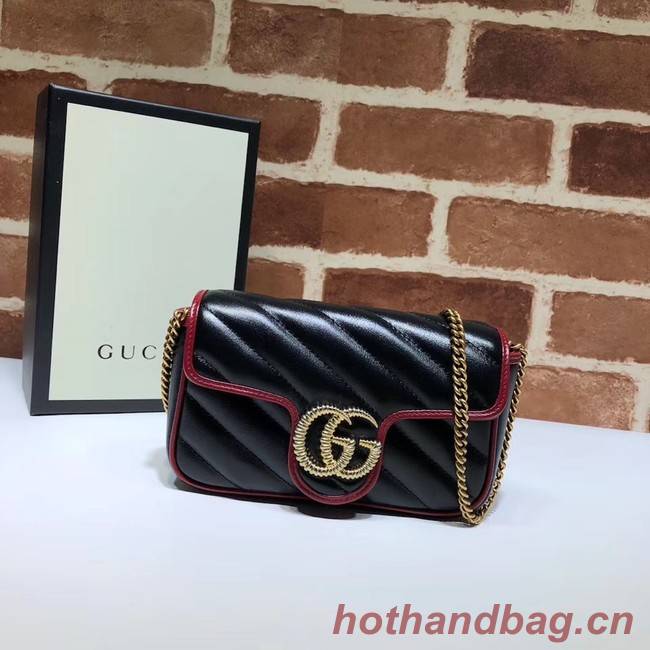 Gucci GG Marmont super mini bag 574969 Black