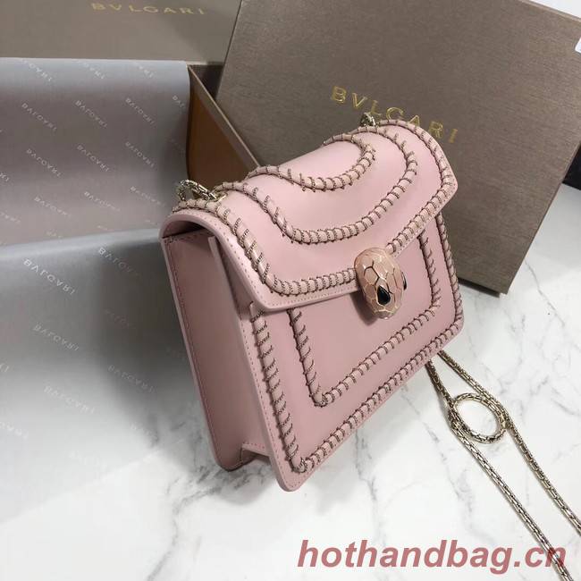 BVLGARI mini Shoulder Bag Calfskin Leather BG22889 pink