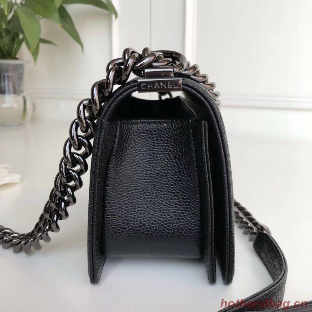 Boy Chanel Flap Shoulder Bag Leather A67085 black