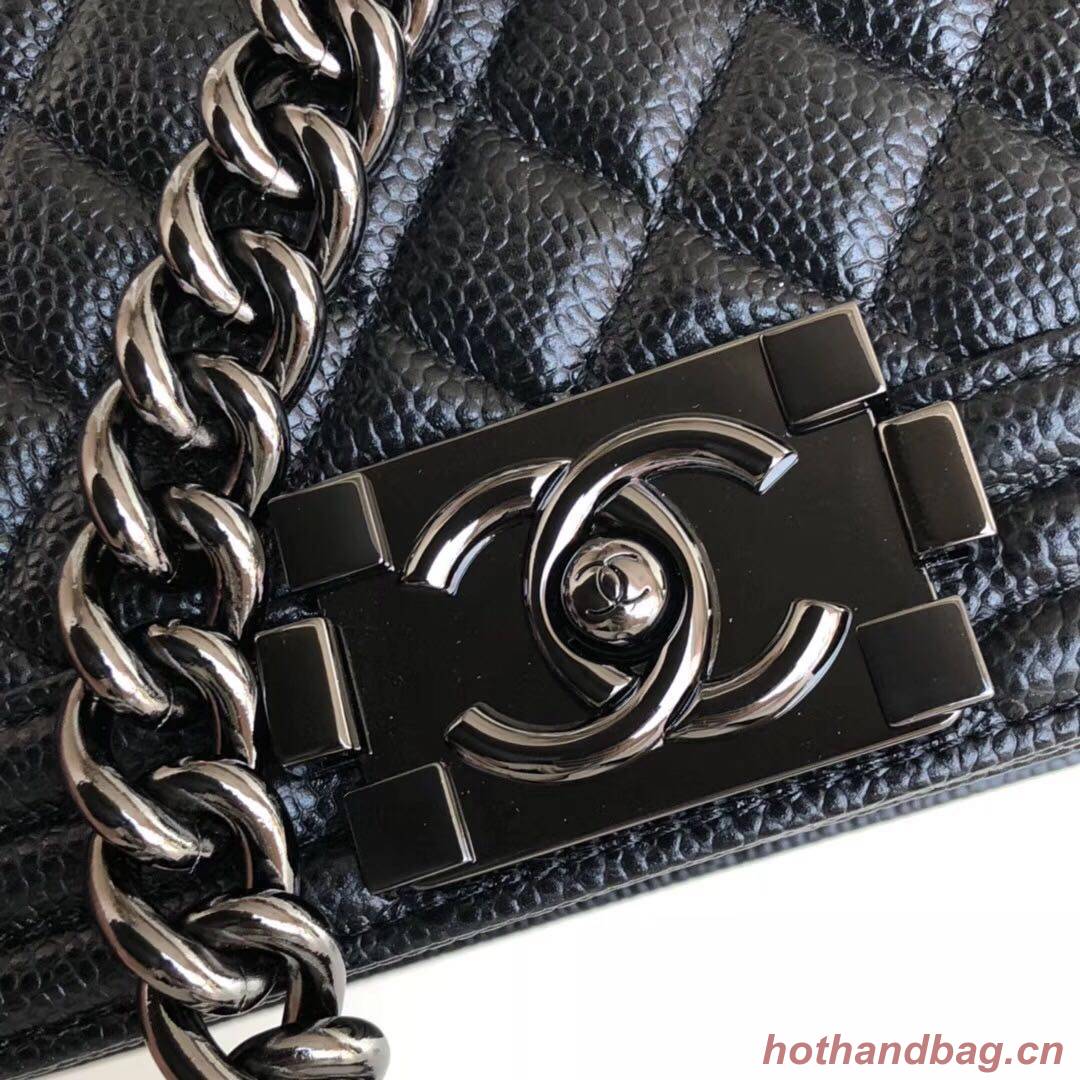 Boy Chanel Flap Shoulder Bag Leather A67085 black