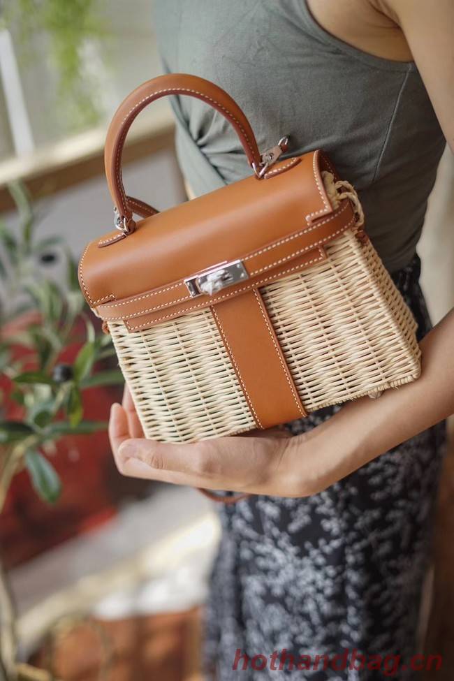Hermes kelly picnic bag 9810 brown