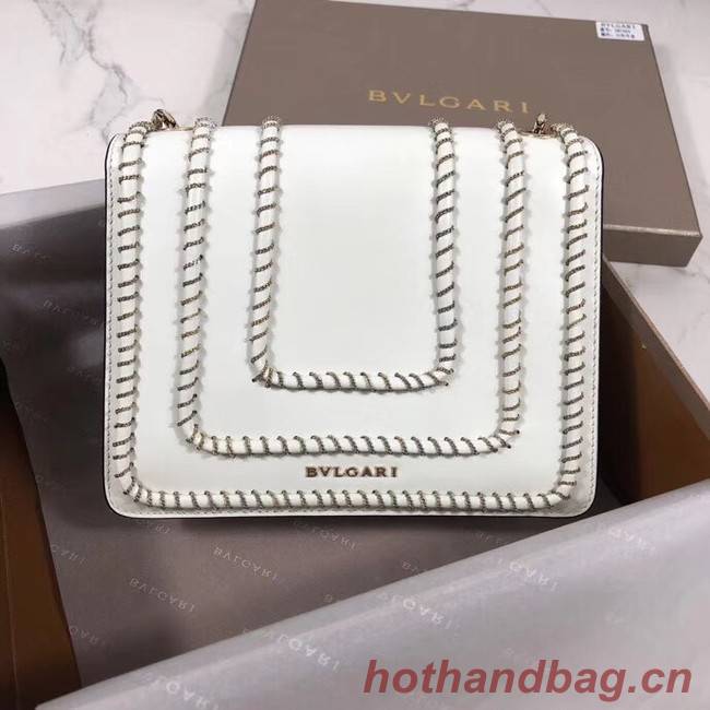 BVLGARI mini Shoulder Bag Calfskin Leather BG22889 white