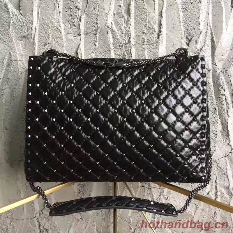 Valentino Starry Series Shopping Bag Original Leather 0346 Black