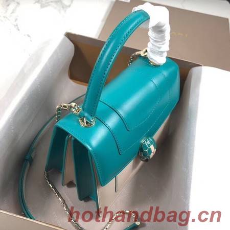 Bvlgari Serpenti Forever leather small crossbody bag 288687 blue&white