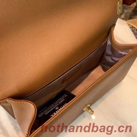 Boy Chanel Flap Bag Original Leather A67086 brown