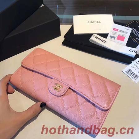 Chanel long flap wallet A80759 pink