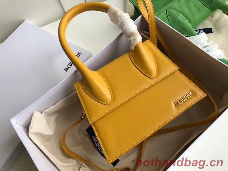 Jacquemus Original Leather Top Handle Bag J76235 Yellow