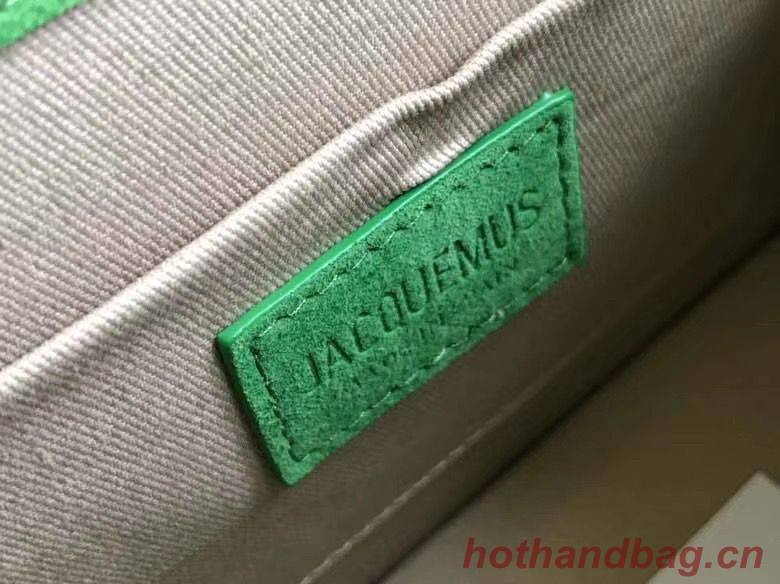 Jacquemus Original Velvet Leather Top Handle Bag J76235 Green