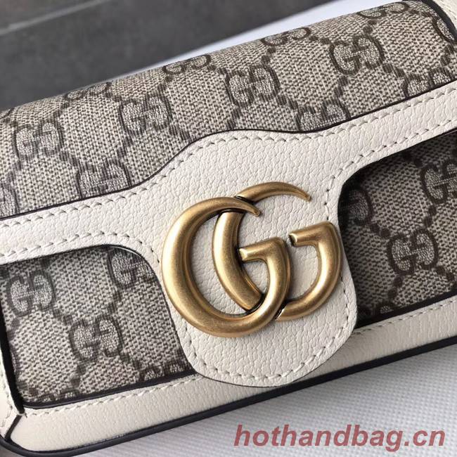 Gucci GG Supreme canvas 476433 Mini Shoulder Bag white
