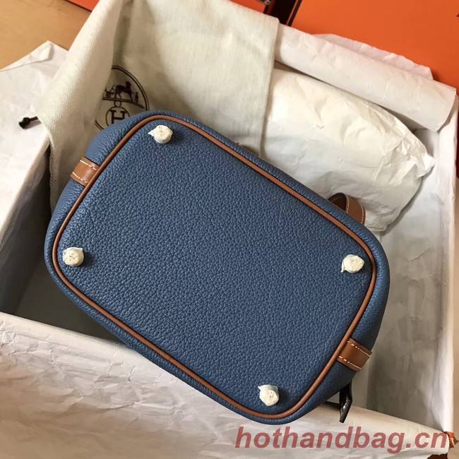 Hermes Picotin Lock PM Bags Original Leather H8688 blue&brown