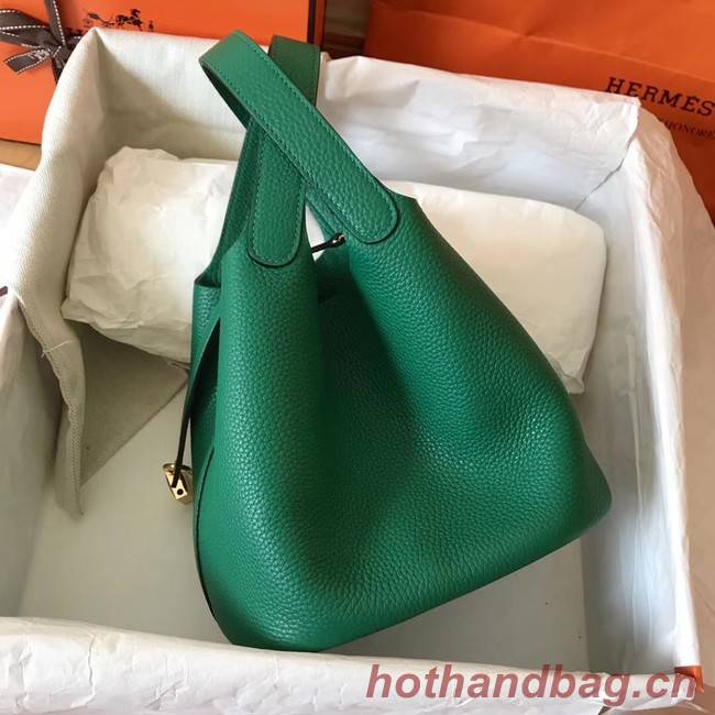 Hermes Picotin Lock PM Bags Original Leather H8688 green