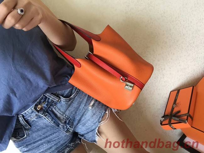 Hermes Picotin Lock PM Bags Original Leather H8688 orange&red