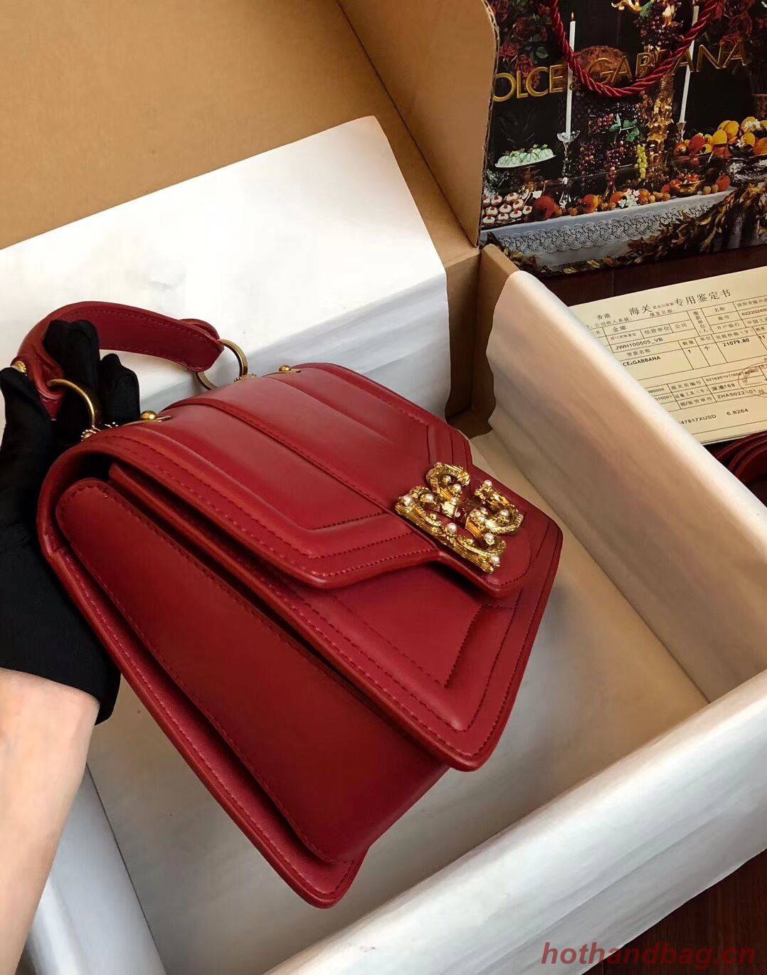 Dolce & Gabbana Origianl Leather Bag 4916 Red