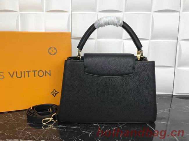 Louis Vuitton Original Leather CAPUCINES PM M52963 Black