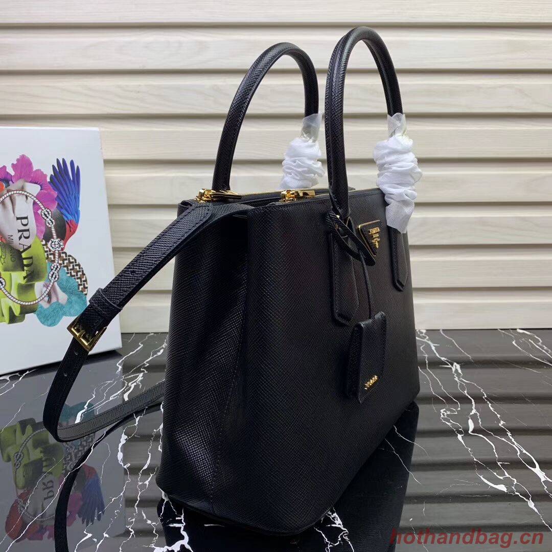 Prada Galleria Saffiano Leather Bag 1BA232 Black