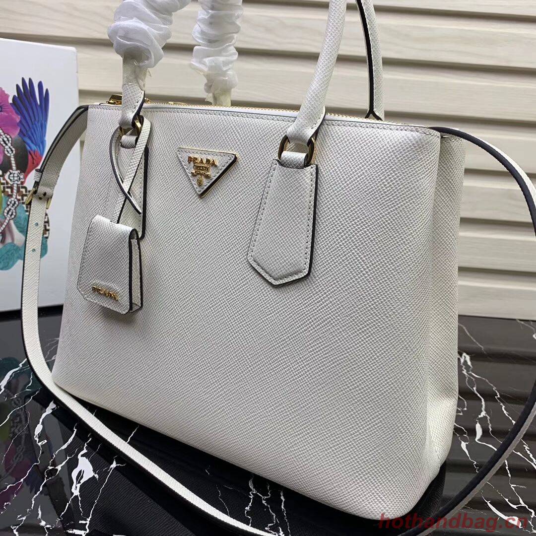 Prada Galleria Saffiano Leather Bag 1BA232 White