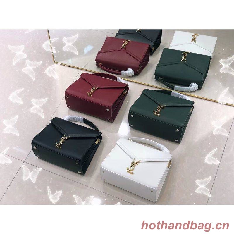 Yves Saint Laurent CASSANDRA TOP HANDLE MEDIUM BAG IN GRAIN DE POUDRE EMBOSSED LEATHER Y578000 Black Yves Saint Laurent CASSANDRA TOP HANDLE MEDIUM BAG IN GRAIN DE POUDRE EMBOSSED LEATHER Y578000 Black