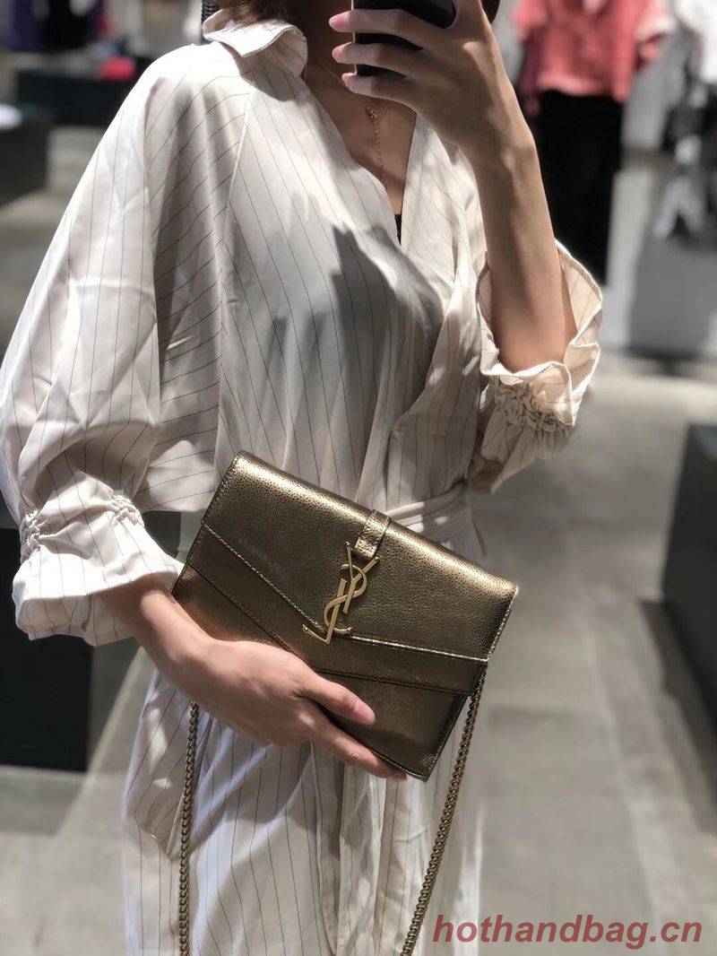 Yves Saint Laurent Original Leather Shoulder Bag Y554763 Bronze Gold Yves Saint Laurent Original Leather Shoulder Bag Y554763 Bronze Gold