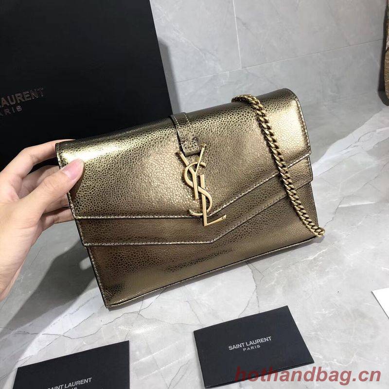 Yves Saint Laurent Original Leather Shoulder Bag Y554763 Bronze Gold