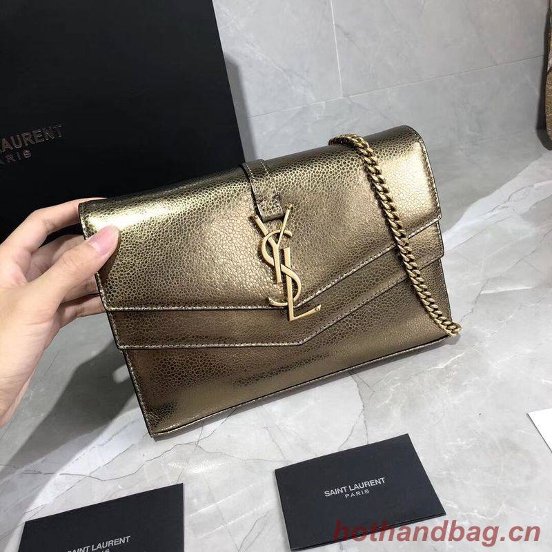 Yves Saint Laurent Original Leather Shoulder Bag Y554763 Bronze Gold Yves Saint Laurent Original Leather Shoulder Bag Y554763 Bronze Gold