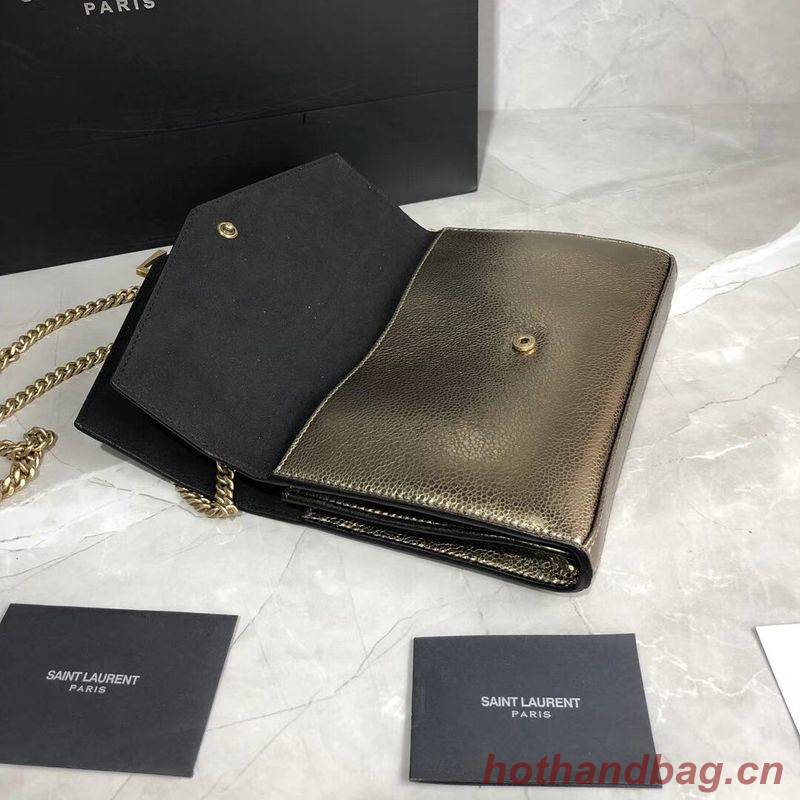 Yves Saint Laurent Original Leather Shoulder Bag Y554763 Bronze Gold Yves Saint Laurent Original Leather Shoulder Bag Y554763 Bronze Gold