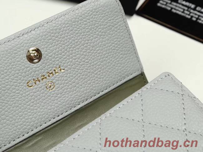 Chanel Calfskin Leather & Gold-Tone Metal A80734 grey