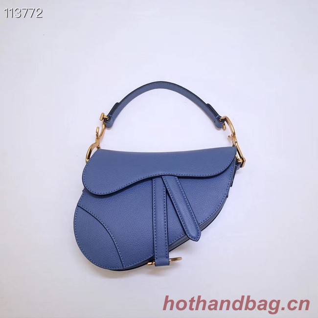 Dior Mini Saddle Bag Calfskin M0447 Blue