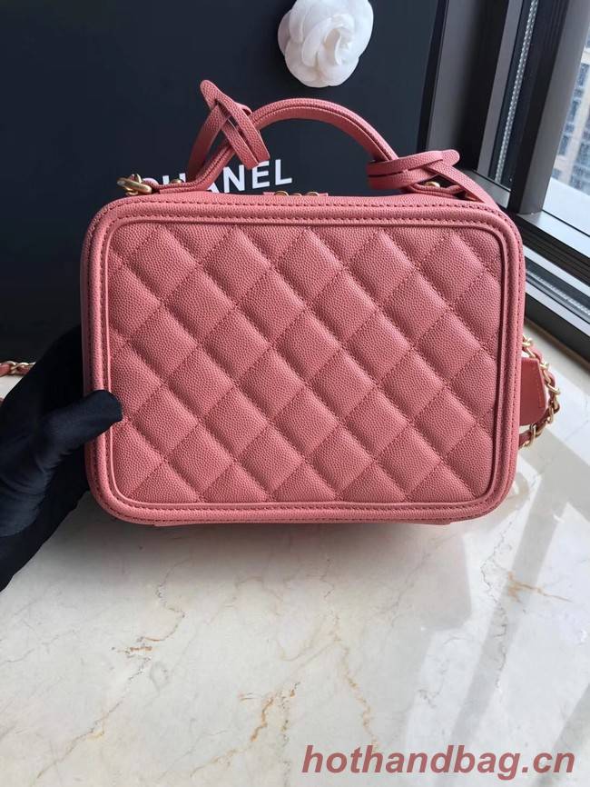 Chanel Original Leather Medium Cosmetic Bag 93443 Pink