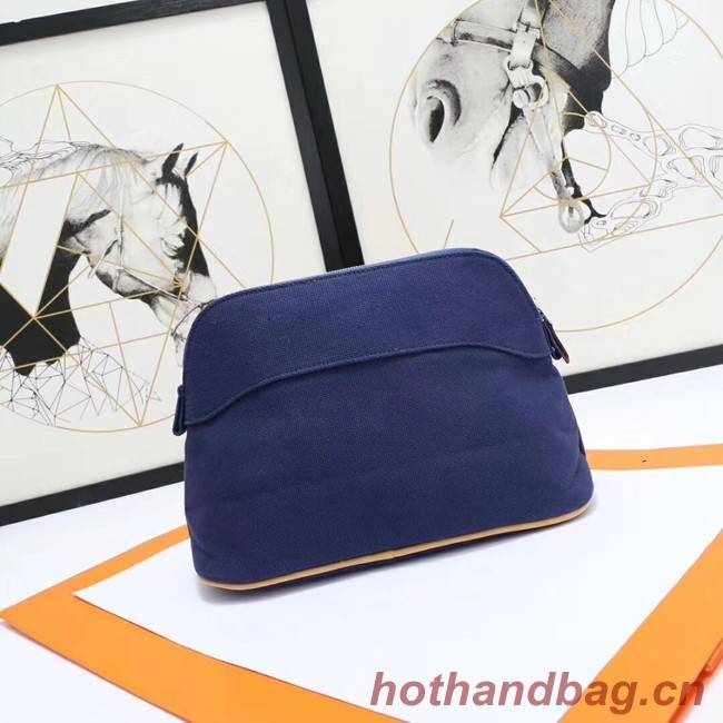Hermes Cosmetic Bag H3699 Dark Blue