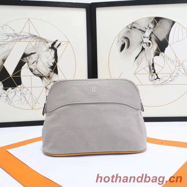 Hermes Cosmetic Bag H3699 Light Grey