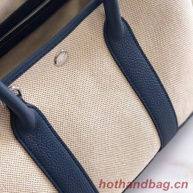Hermes Garden Party 36cm Tote Bags Original Leather H3698 Dark Blue