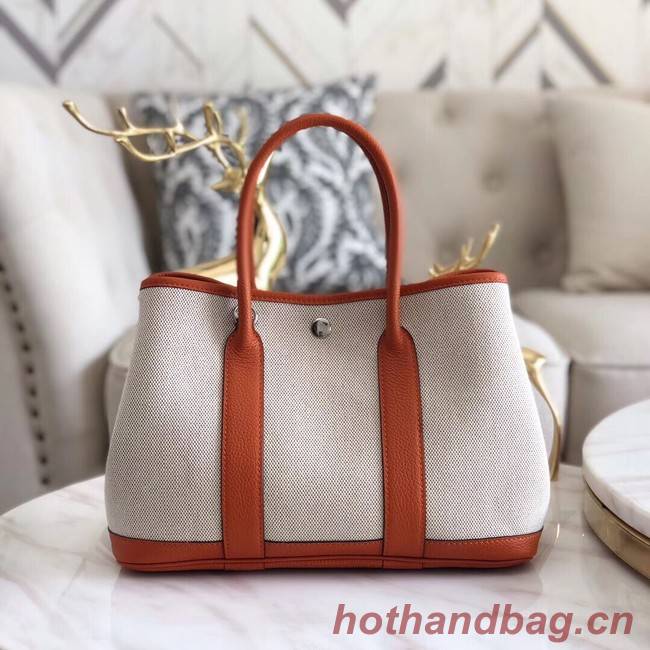 Hermes Garden Party 36cm Tote Bags Original Leather H3698 Orange