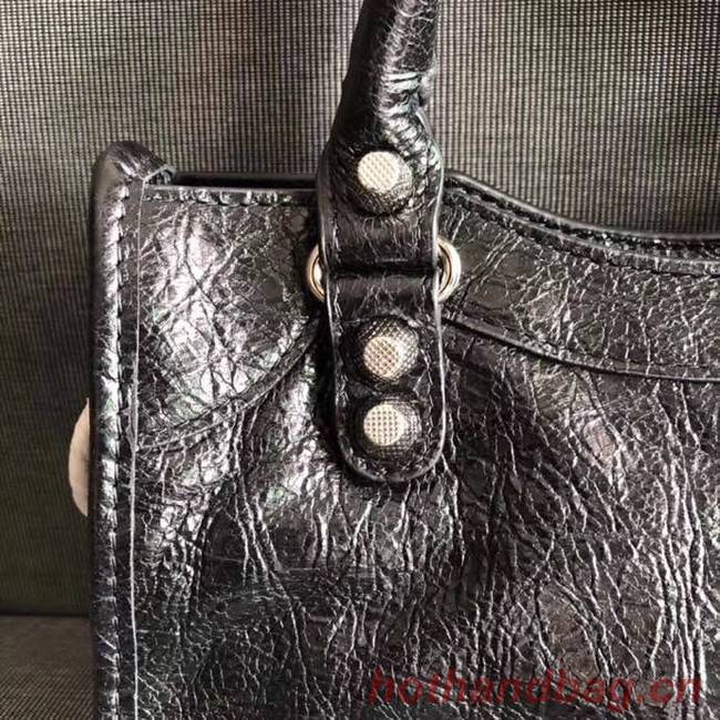 Balenciaga The City Handbag Calf leather 382567 black