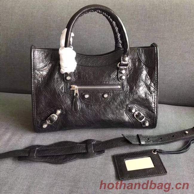 Balenciaga The City Handbag Calf leather 382568 black